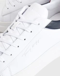 TOMMY HILFIGER ΠΑΠΟΥΤΣΙΑ TH FEMININE LEATHER SNEAKER -Κατάστημα Geox 0410ATOMM6070154 OffWhite 5