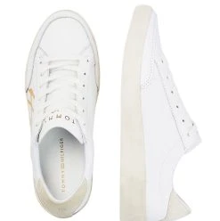 TOMMY HILFIGER TH SIGNATURE LEATHER SNEAKERS -Κατάστημα Geox 3210ATOMM6070140 White 3