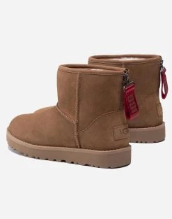 UGG W CLASSIC MINI LOGO ZIP -Κατάστημα Geox 3510A0UGG6080103 Chocolate 3