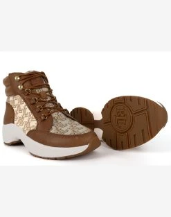 RALPH LAUREN ΥΠΟΔΗΜΑ ΓΥΝΑΙΚΕΙΟ RYLEE HIKER-SNEAKERS-HIGH TOP LACE -Κατάστημα Geox 3510PRALP6040003 Brown 4