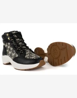 RALPH LAUREN ΥΠΟΔΗΜΑ ΓΥΝΑΙΚΕΙΟ RYLEE HIKER-SNEAKERS-HIGH TOP LACE -Κατάστημα Geox 3510PRALP6040004 Black 4