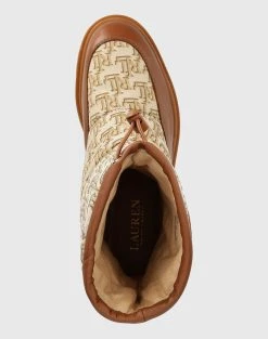 RALPH LAUREN ΥΠΟΔΗΜΑ ΓΥΝΑΙΚΕΙΟ COREE-BOOTS-BOOTIE -Κατάστημα Geox 3510PRALP6080060 Cream 4