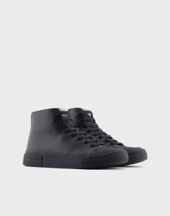 EMPORIO ARMANI ΠΑΠΟΥΤΣΙΑ SNEAKER -Κατάστημα Geox 3520AARMA6070077 TotalBlack 2