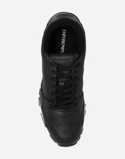 EMPORIO ARMANI ΠΑΠΟΥΤΣΙΑ SNK RISE PRINT+ALLOV -Κατάστημα Geox 3520AARMA6070081 Black 4