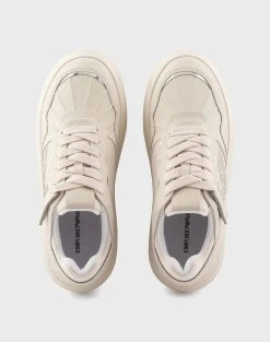 EMPORIO ARMANI SNK TUMBLED ACT.LEA+ -Κατάστημα Geox 3610AARMA6040001 Cream 3