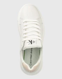 CALVIN KLEIN ΠΑΠΟΥΤΣΙΑ CHUNKY CUPSOLE LACEUP MON LTH WN -Κατάστημα Geox 3610ACALV6070029 White 4