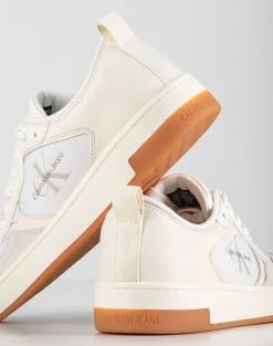CALVIN KLEIN ΠΑΠΟΥΤΣΙΑ BASKET CUPSOLE LOW LTH MONO W -Κατάστημα Geox 3610ACALV6070030 White 4