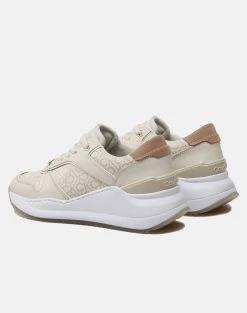 CALVIN KLEIN CHUNKY INTERN WEDGE LACE UP-MONO -Κατάστημα Geox 3610ACALV6070033 Ecru 3