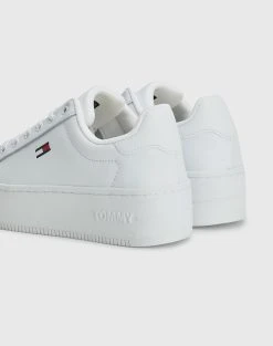 TOMMY HILFIGER TOMMY JEANS FLATFORM ESSENTIAL ( Ύψος Πλατφόρμας: 4,5 εκ ) -Κατάστημα Geox 3610ATOMM6070186 White 3