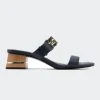 TOMMY HILFIGER HARDWARE BLOCK MID HEEL ( Ύψος τακουνιού: 4,5 εκ ) -Κατάστημα Geox 3610ATOMM6410057 DarkBlue 1