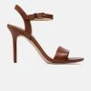 RALPH LAUREN ΥΠΟΔΗΜΑ ΓΥΝΑΙΚΕΙΟ GWEN-SANDALS-DRESS ( Ύψος τακουνιού: 10 εκ ) -Κατάστημα Geox 3610BRALP6000063 DarkBrown 1