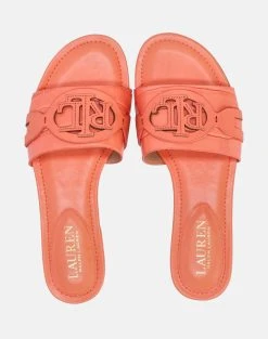 RALPH LAUREN ΥΠΟΔΗΜΑ ΓΥΝΑΙΚΕΙΟ ALEGRA-SANDALS-SLIDE -Κατάστημα Geox 3610BRALP6400013 Coral 4