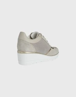 GEOX D ILDE A - MESH+SUEDE -Κατάστημα Geox 3610TGEOX6070765 Biege 2