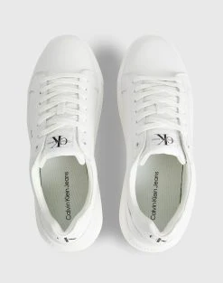 CALVIN KLEIN ΠΑΠΟΥΤΣΙΑ CHUNKY CUPSOLE MONOLOGO -Κατάστημα Geox 3620ACALV6070031 TotalWhite 3